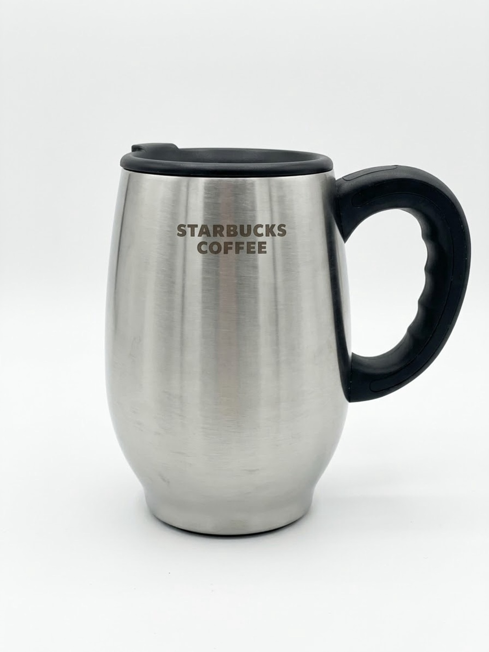 Starbucks Stainless Steel Travel Mug - Silver with Black Handle